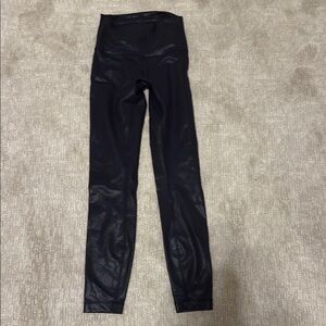 Black Lululemon Shiny Leggings